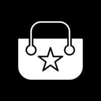 Purse Glyph Inverted Icon Design vector