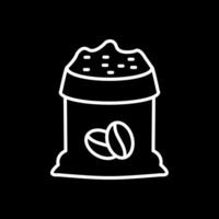 Bean Sack Line Inverted Icon Design vector