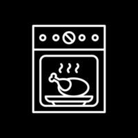 Oven Line Inverted Icon Design vector