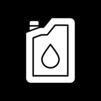 petróleo cambio glifo invertido icono diseño vector
