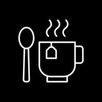 café taza línea invertido icono diseño vector