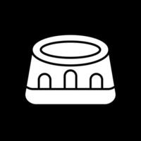 Prayer Hat Glyph Inverted Icon Design vector