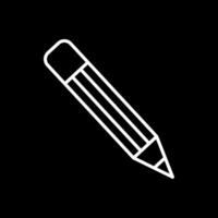 Pencil Line Inverted Icon Design vector