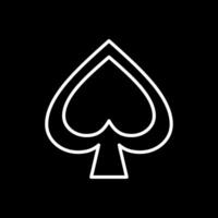 Spade Line Inverted Icon Design vector