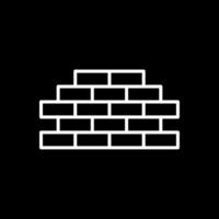Wall Line Inverted Icon Design vector