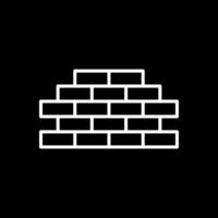 Wall Line Inverted Icon Design vector