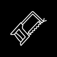 Hacksaw Line Inverted Icon Design vector