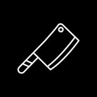 Carnicero cuchillo línea invertido icono diseño vector