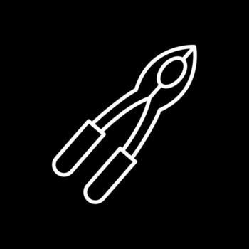 cascanueces línea invertido icono diseño vector