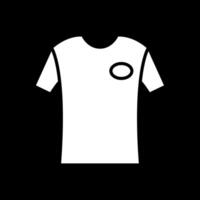 t camisa glifo invertido icono diseño vector