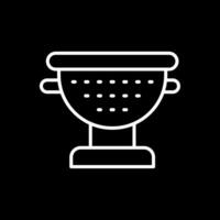 Sieve Line Inverted Icon Design vector