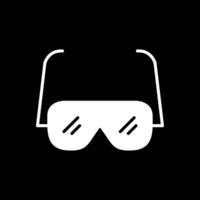 Reading Glasses Glyph Inverted Icon Design vector