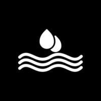 agua soltar glifo invertido icono diseño vector