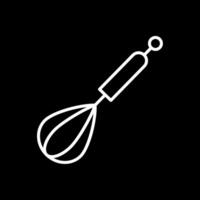 Whisk Line Inverted Icon Design vector