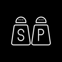 Salt And Pepper Line Inverted Icon Design vector