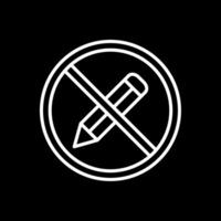 Prohibited Sign Line Inverted Icon Design vector