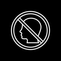 Prohibited Sign Line Inverted Icon Design vector