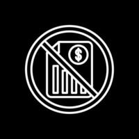 Prohibited Sign Line Inverted Icon Design vector