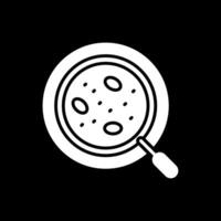 Research Glyph Inverted Icon Design vector