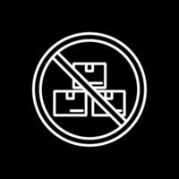 Prohibited Sign Line Inverted Icon Design vector