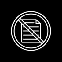 Prohibited Sign Line Inverted Icon Design vector