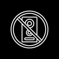 No speaker Line Inverted Icon Design vector