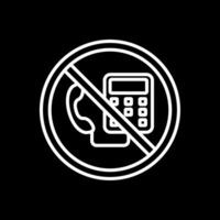 Prohibited Sign Line Inverted Icon Design vector