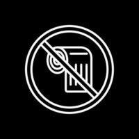 Prohibited Sign Line Inverted Icon Design vector