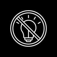 No Lights Line Inverted Icon Design vector