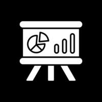 Whiteboard Glyph Inverted Icon Design vector