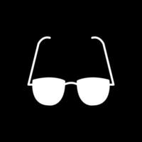 Glasses Glyph Inverted Icon Design vector