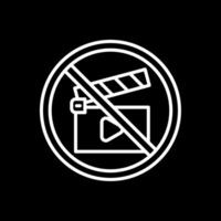 Empty Battery Line Inverted Icon Design vector