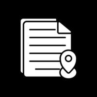 Document Glyph Inverted Icon Design vector