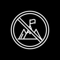 Prohibited Sign Line Inverted Icon Design vector