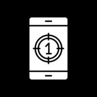 Countdown Glyph Inverted Icon Design vector