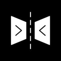 Reflect Glyph Inverted Icon Design vector
