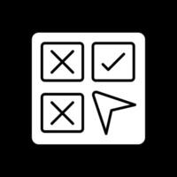 Selection Glyph Inverted Icon Design vector