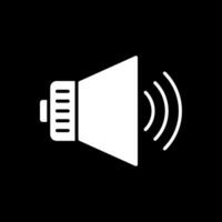 Audio Glyph Inverted Icon Design vector