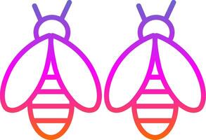 Bees Line Gradient Icon Design vector