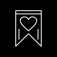 Favourite Line Inverted Icon Design vector