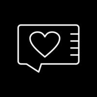Give Heart Line Inverted Icon Design vector