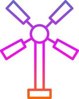 Windmill Line Gradient Icon Design vector