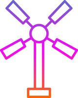 Windmill Line Gradient Icon Design vector