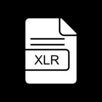 XLR File Format Glyph Inverted Icon Design vector