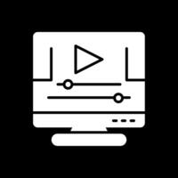 Animation Glyph Inverted Icon Design vector