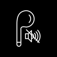 Earbud Line Inverted Icon Design vector