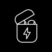 Charging Line Inverted Icon Design vector