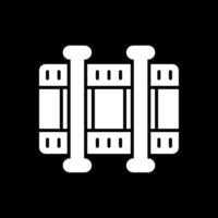 Scrolling Glyph Inverted Icon Design vector