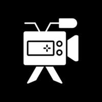 Camera Glyph Inverted Icon Design vector