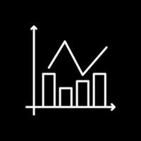 Bar Chart Line Inverted Icon Design vector